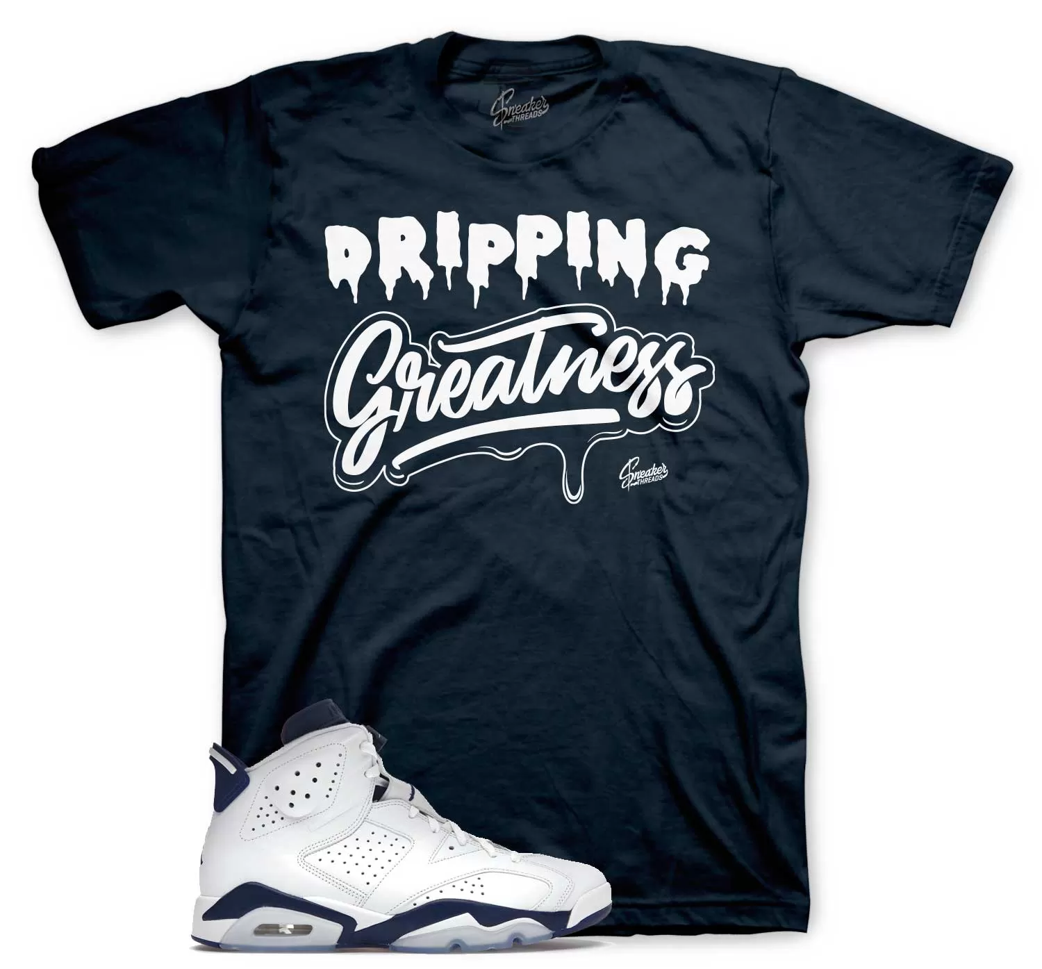 Retro 6 Midnight Navy Shirt - Drip Greatness - Navy