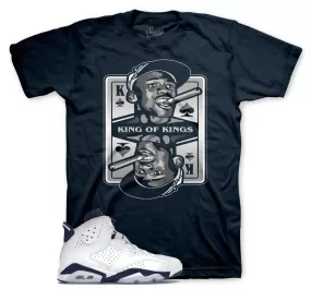 Retro 6 Midnight Navy Shirt - King Of Kings - Navy