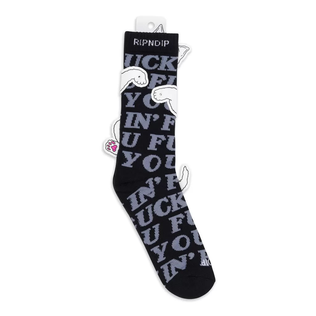 RIPNDIP FUCKIN FUCK SOCKS-BLACK