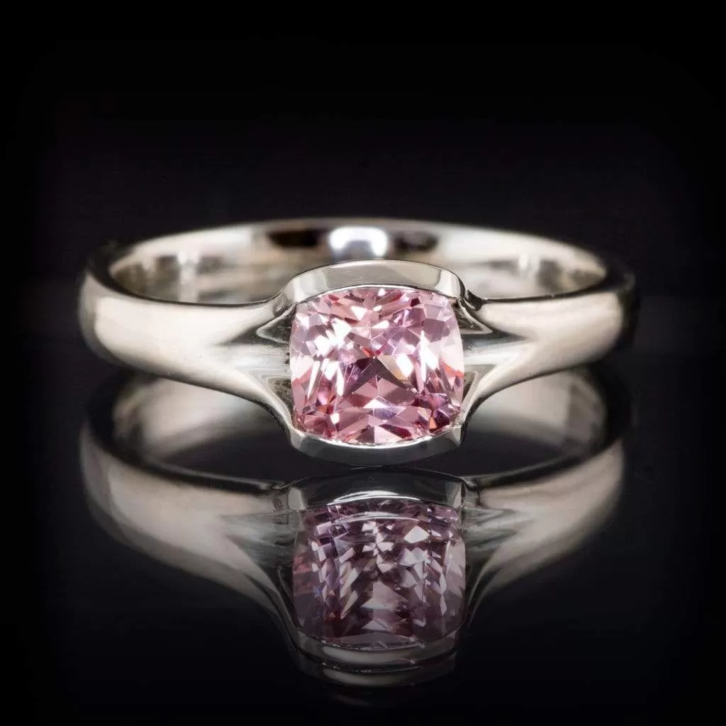 Square Cushion Cut Lab Created Champagne Sapphire Gemstone