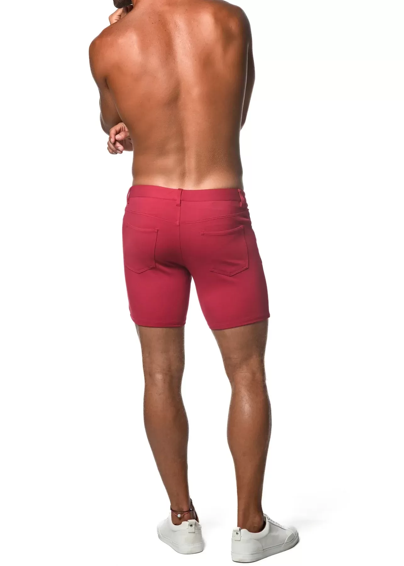 Stretch Knit Shorts (5 inseam) (Raspberry)