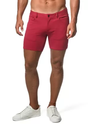 Stretch Knit Shorts (5 inseam) (Raspberry)