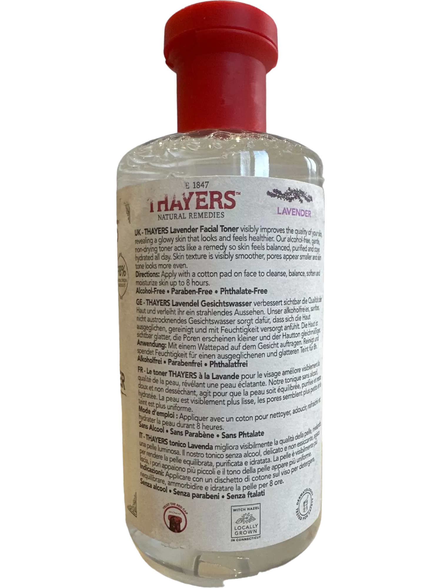 Thayers Natural Remedies Facial Toner Witch Hazel Aloe Vera Lavender 12 Oz