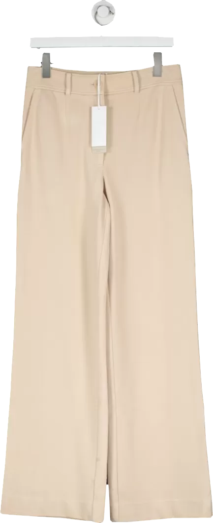 The White Company Beige Stretch Wide Leg Trousers UK 10