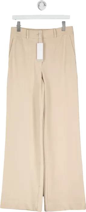 The White Company Beige Stretch Wide Leg Trousers UK 10