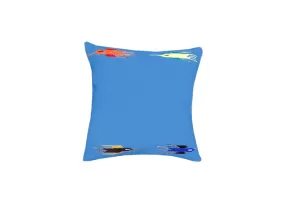 Thunderbird Square Home Pillow - Blue