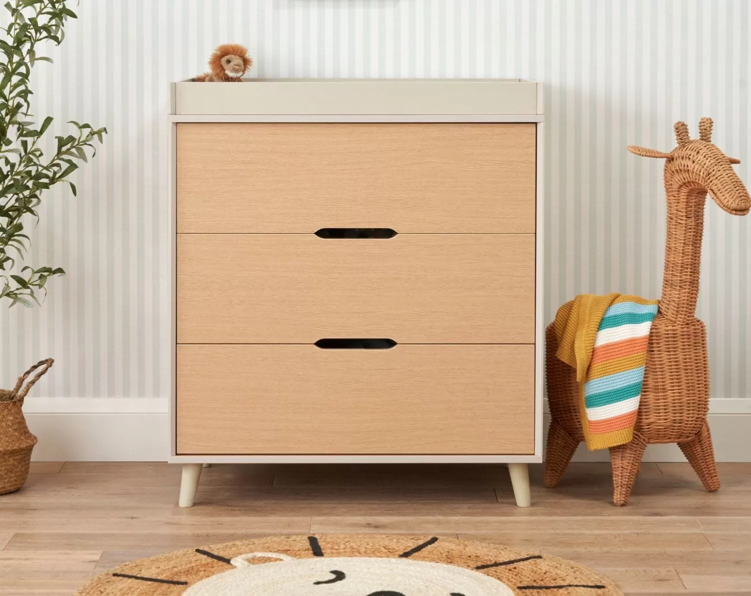 Tutti Bambini Fika Mini 2pc Room Set - Light Oak/White Sand