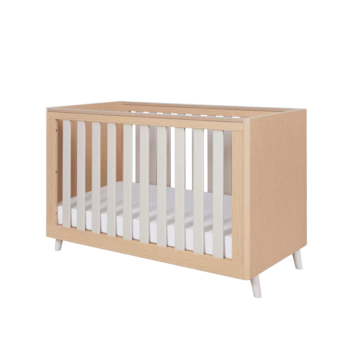 Tutti Bambini Fika Mini 2pc Room Set - Light Oak/White Sand