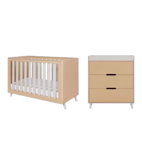 Tutti Bambini Fika Mini 2pc Room Set - Light Oak/White Sand