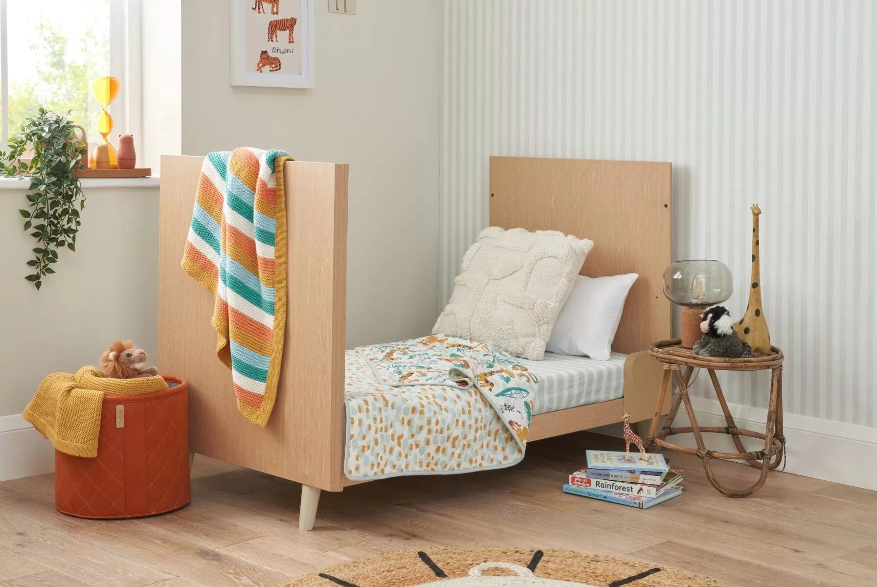 Tutti Bambini Fika Mini 2pc Room Set - Light Oak/White Sand