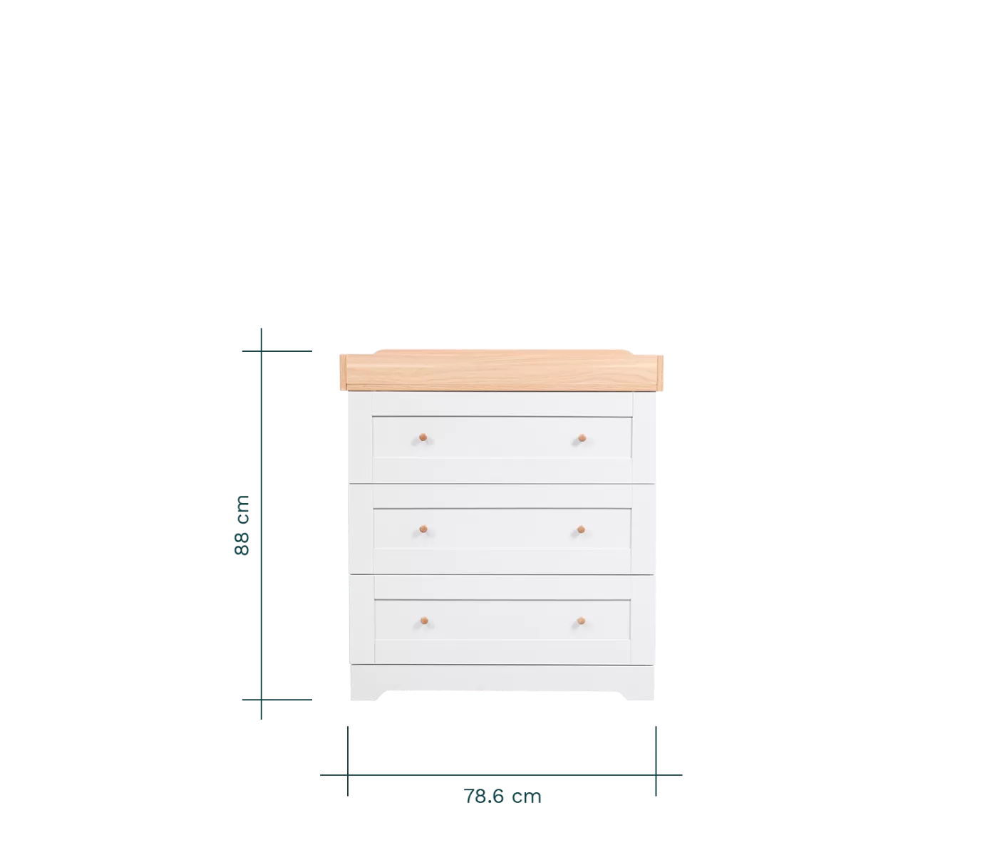 Tutti Bambini Rio 3 Piece Room Set - Dove Grey/Oak