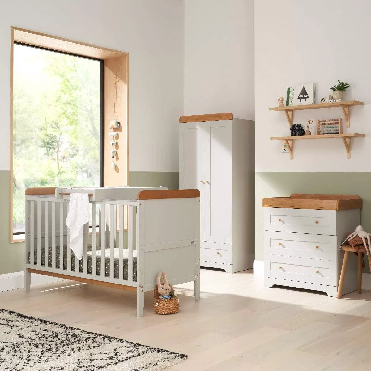 Tutti Bambini Rio 3 Piece Room Set - Dove Grey/Oak