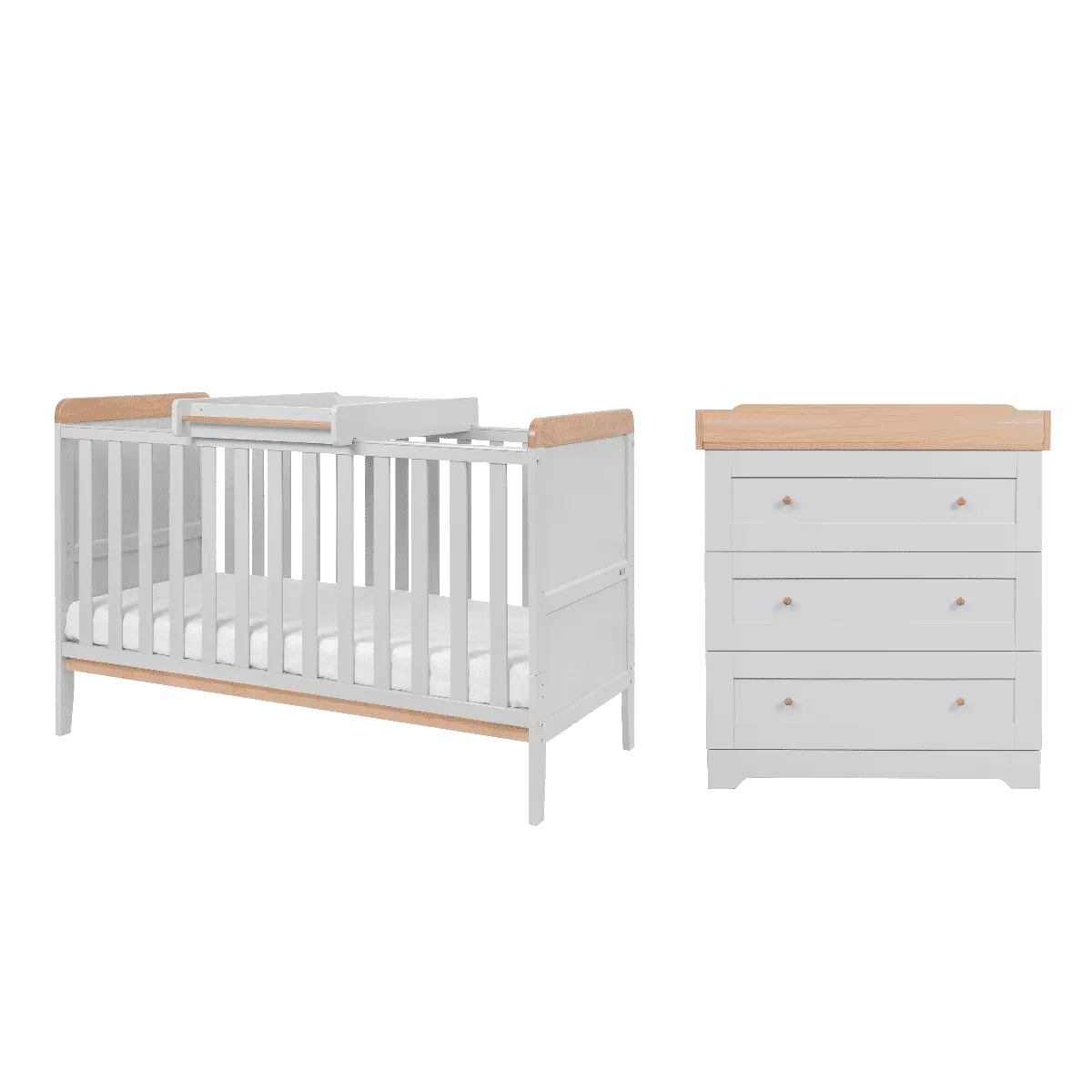 Tutti Bambini Rio 3 Piece Room Set - Dove Grey/Oak