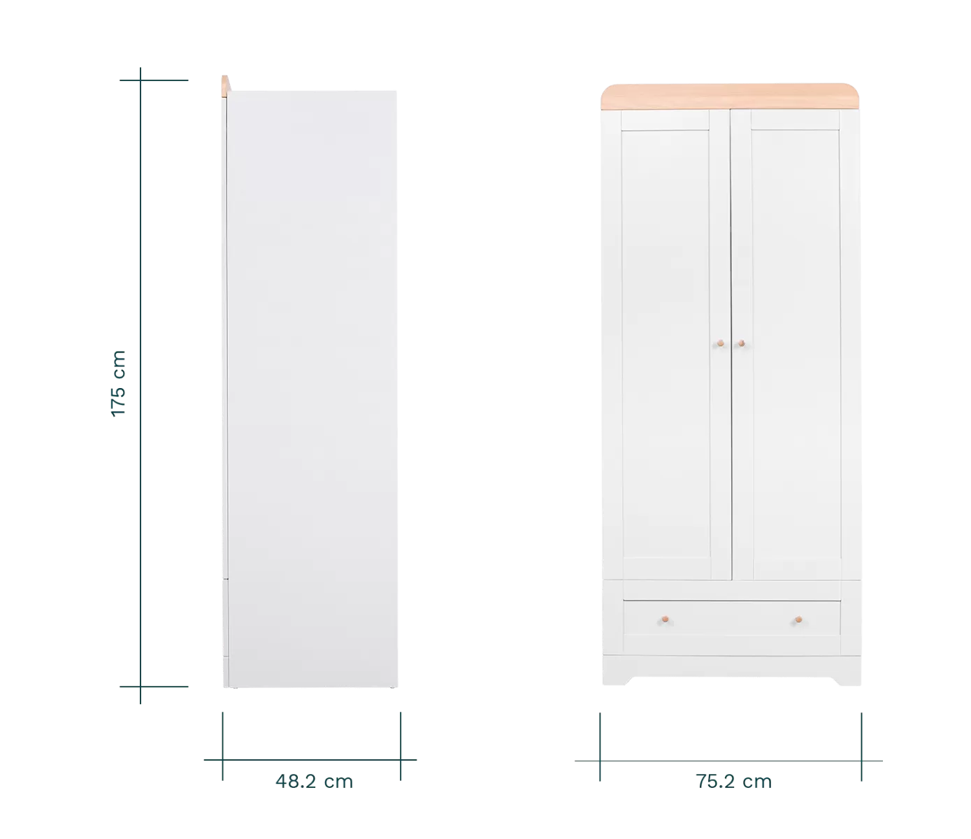 Tutti Bambini Rio 3 Piece Room Set - Dove Grey/Oak