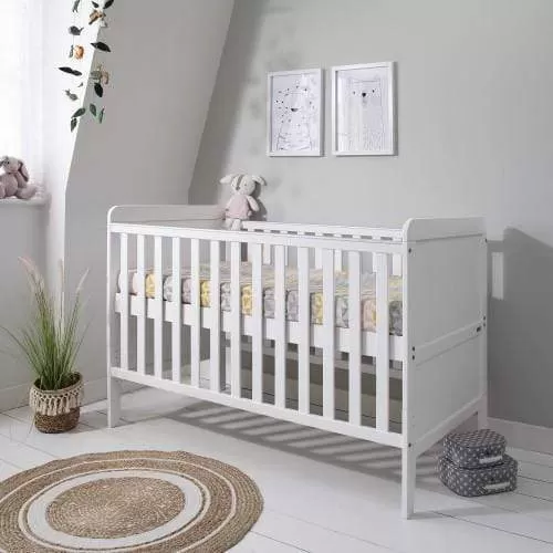 Tutti Bambini Rio Cot Bed with Cot Top Changer & Mattress - White