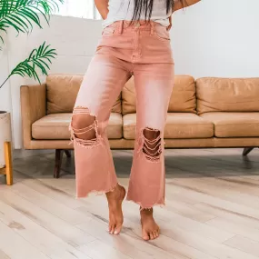 Vervet Melon 90's Crop Flare Jeans