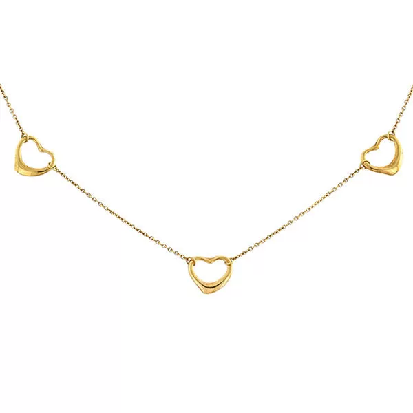 Vintage Tiffany & Co. Triple Open Heart Necklace