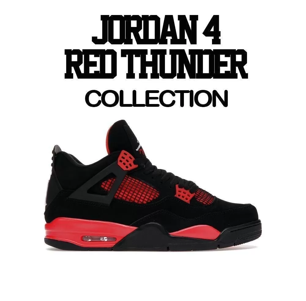 Womens Red Thunder 4 Shirt - Lover - Black